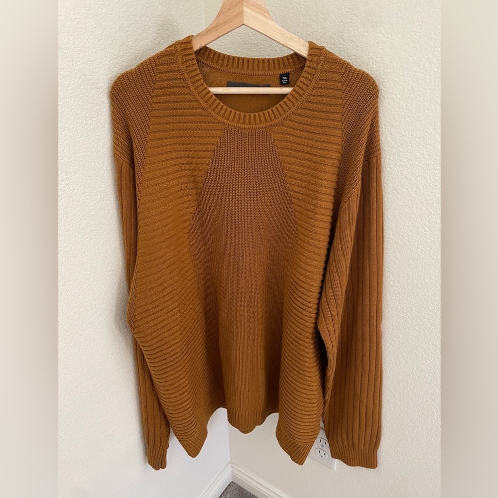 Sean John Crew Neck Cable Knit Pullover Sweater Size 2XL chunky casual